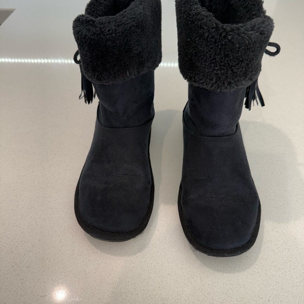 Black Shearling Boots